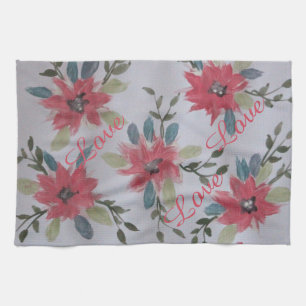 Geschirrtuch mit Korallenblumen