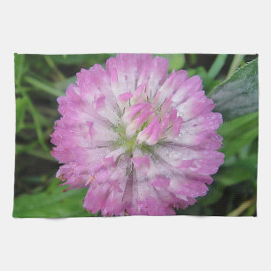 Geschirrtuch nasse rosa Kleeblüte