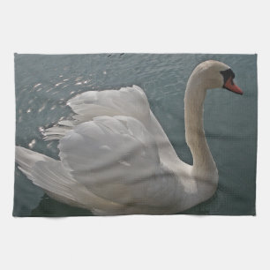 Geschirrtuch stolzer Schwan mit Lichtsternchen