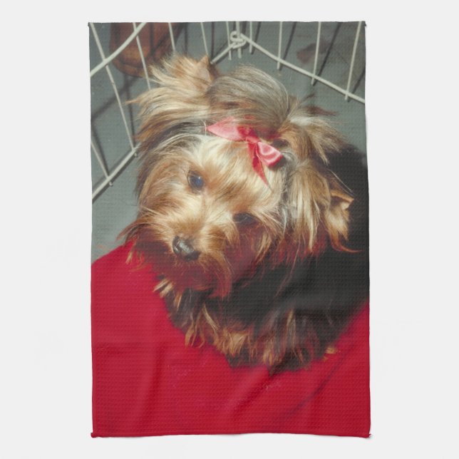 Geschirrtuch Yorkshires Terrier Yorkie (Vertikal)