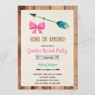 Geschlecht der Bögen oder Pfeile offenbart Einladu Einladung