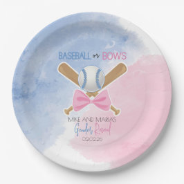 Geschlecht des Baseballs oder des Bows offenbart P Pappteller