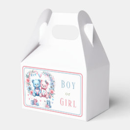 Geschlecht enthüllt Babydusche Teddy Bear Blue Pin Geschenkschachtel