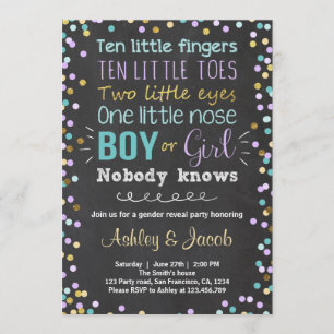 Geschlecht enthüllt Einladung Junge oder Mädchen L