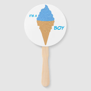 Geschlecht enthüllt Hand Fans Eis cones Baby Party Fächer