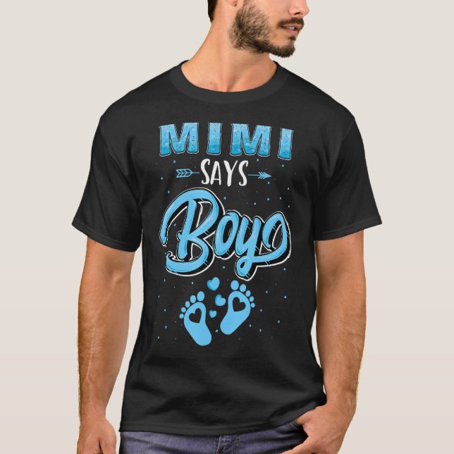 Geschlecht enthüllt Mimi sagt, dass junge Babypass T-Shirt (Vorderseite)