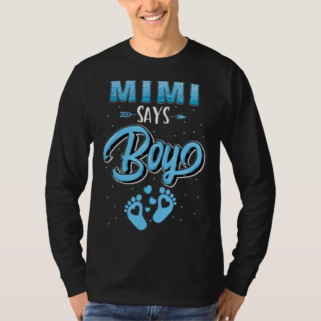 Geschlecht enthüllt Mimi sagt, dass junge Babypass T-Shirt (Vorderseite)