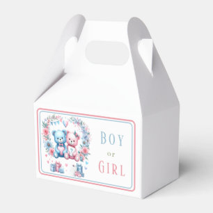 Geschlecht enthüllung Baby-Party Teddybär blau ros Geschenkschachtel