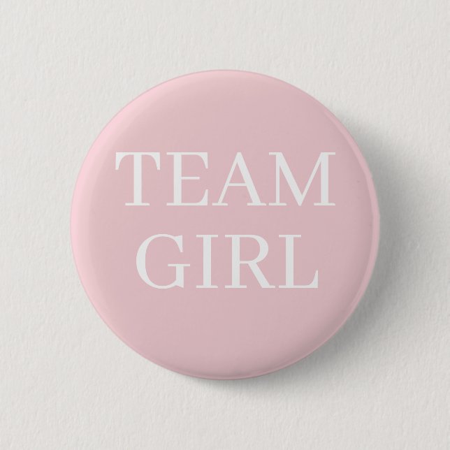 Geschlecht Enthüllung Pink Team Mädchen Party Button (Vorderseite)