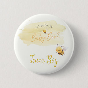 Geschlecht-Enthüllungs-Button Bienen Team Junge Button