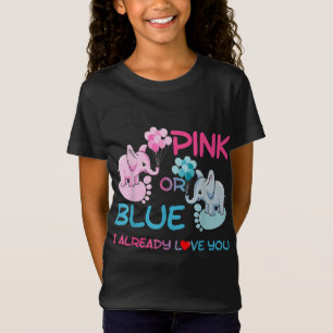 Geschlecht offen Rosa oder Blauer Junge oder Mädch T-Shirt