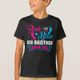 Geschlecht offenbaren Bruder rosa blauen Bruder Li T-Shirt