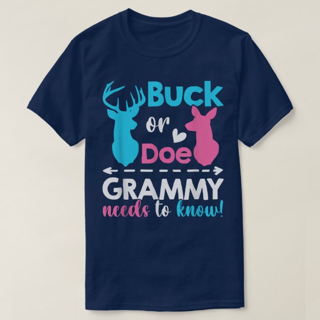 Geschlecht offenbaren buck oder muss Grammy Matte  T-Shirt (Design vorne)