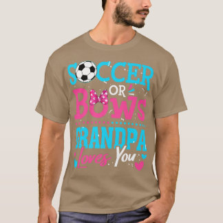 Geschlecht offenbaren Fußball oder Bows Großvater T-Shirt
