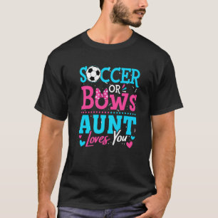 Geschlecht offenbaren Fußball oder Bows Tante Lieb T-Shirt