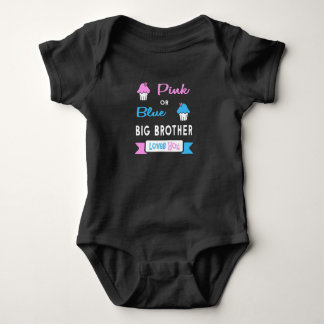Geschlecht offenbaren Pink oder Blue Big Brother L Baby Strampler