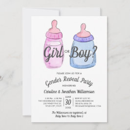 Geschlecht offenbart Baby Party Einladung Girl or 