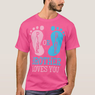 Geschlecht offenbart Bruder rosa oder blau T-Shirt