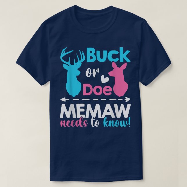 Geschlecht offenbart buck oder muss Memaw wissen,  T-Shirt (Design vorne)
