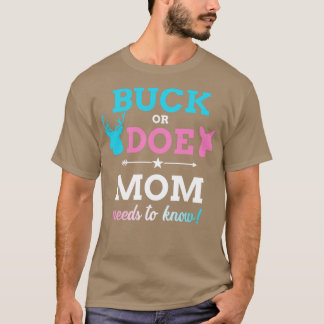 Geschlecht offenbart Buck oder passt Mama zu Baby- T-Shirt