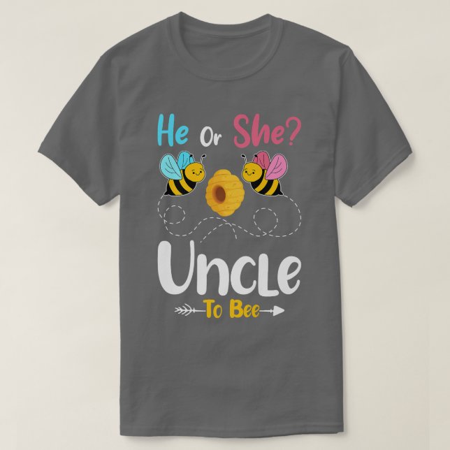Geschlecht offenbart, dass er oder sie Onkel ein B T-Shirt (Design vorne)