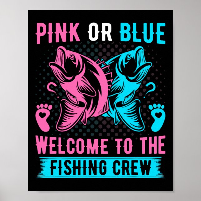 Geschlecht offenbart Fischen rosa oder blau willko Poster (Vorne)