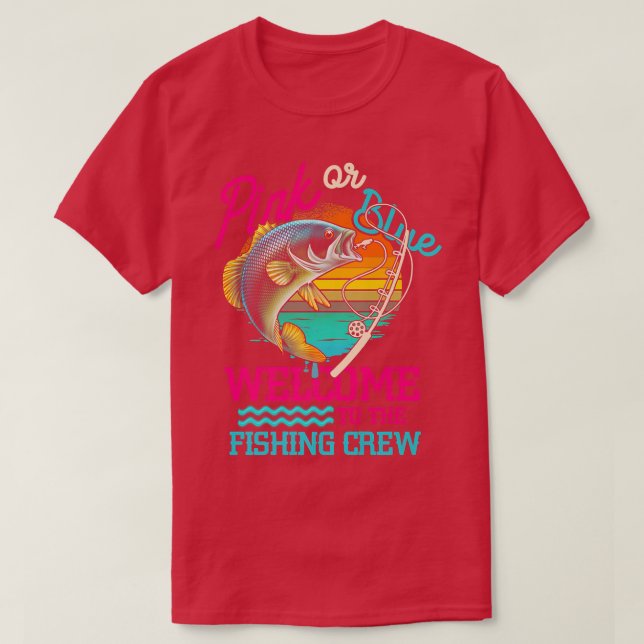 Geschlecht offenbart Fischen rosa oder blau willko T-Shirt (Design vorne)
