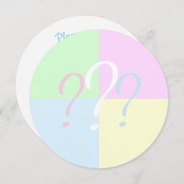 Geschlecht offenbart Fragezeichen Einladung