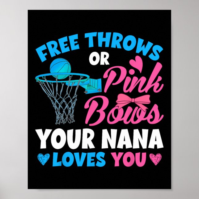 Geschlecht offenbart freie Pfeile oder rosa Bögen  Poster (Vorne)