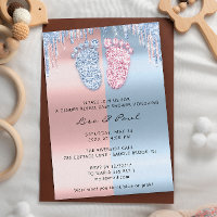 Geschlecht offenbart Fütterung Glitzer Pink Blue B