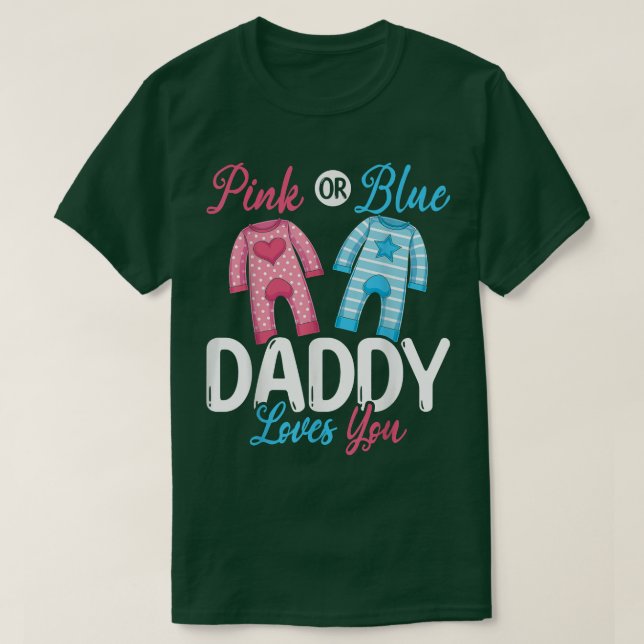 Geschlecht offenbart Party Future Vater Baby Party T-Shirt (Design vorne)