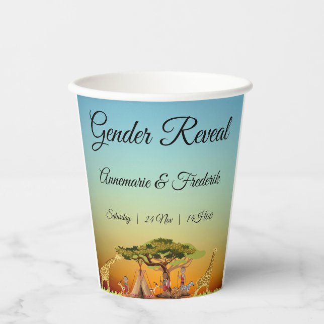 Geschlecht offenbart Sailboat Pappbecher (Vorderseite)