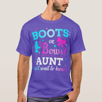 Geschlecht offenbart Stiefel oder Bogen Tante-Matc T-Shirt