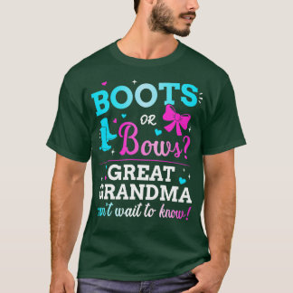 Geschlecht offenbart Stiefel oder verbeugt Urgroßm T-Shirt