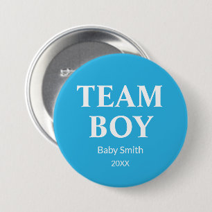 Geschlecht offenbart Team Boy Blau jedes Thema Button