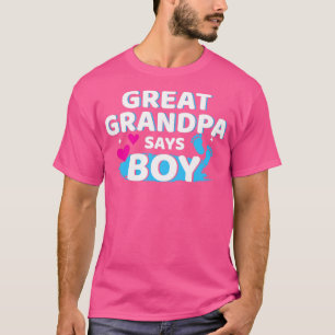 Geschlecht offenbart Urgroßvater sagt Junge passen T-Shirt