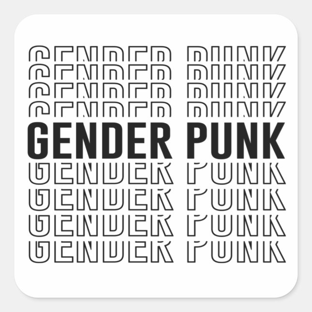 Geschlecht Punk Muster Quadratischer Aufkleber (Vorderseite)
