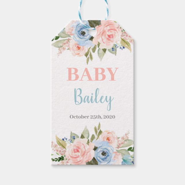 Geschlecht Reveal Babydusche Geschenkanhänger (Vorderseite)
