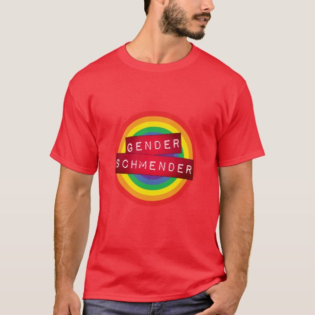 "Geschlecht Schmender" Rot prägte T-Shirt (Vorderseite)