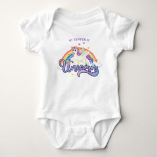 Geschlecht Unicorn Rainbow Baby Shirt Strampler