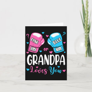 Geschlecht zeigen rosa oder blaue Grandpa-Lieben S Karte