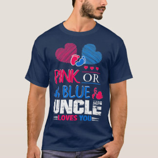 Geschlecht zeigen rosa oder blaue Onkel Lieben Sie T-Shirt