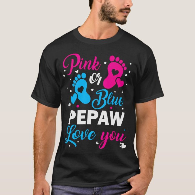 Geschlecht zeigen rosa oder blaue Pepaw-Lieben, di T-Shirt (Vorderseite)