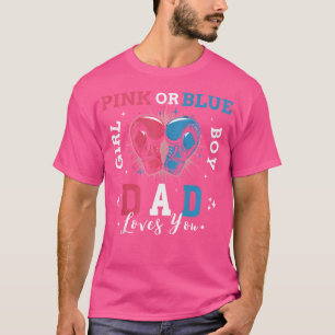 Geschlecht zeigen rosa oder blaue Vater Lieben, di T-Shirt
