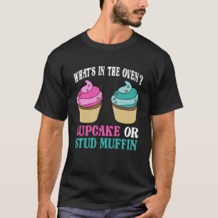 Geschlecht zeigen, was im Ofen-Cupcake oder Stud i T-Shirt