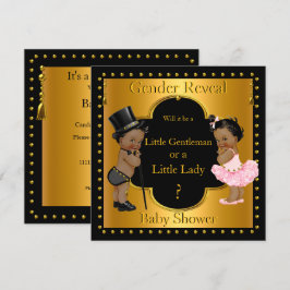 Geschlecht zeigt Baby-Duschjunge oder Mädchen ethn Einladung