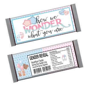 Geschlecht zeigt Baby Shower Candy Bar Wrapper Fav Notizblock