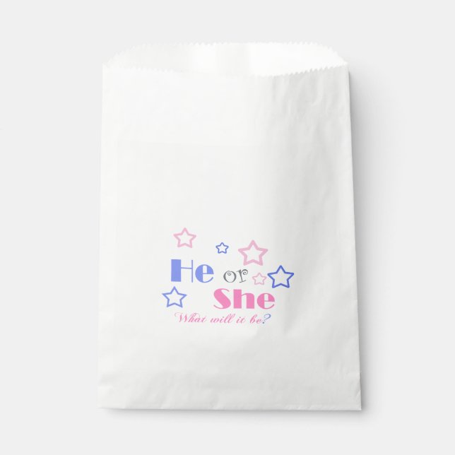 Geschlecht zeigt Babydusche auf, die das Kind dusc Geschenktütchen (Vorderseite)