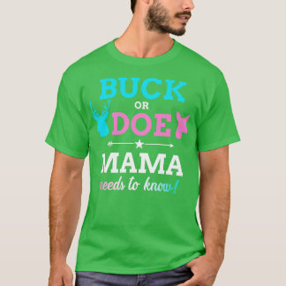 Geschlecht zeigt Buck oder Doe Mama passendes Baby T-Shirt