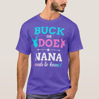 Geschlecht zeigt Buck oder Doe nana-passendes Baby T-Shirt